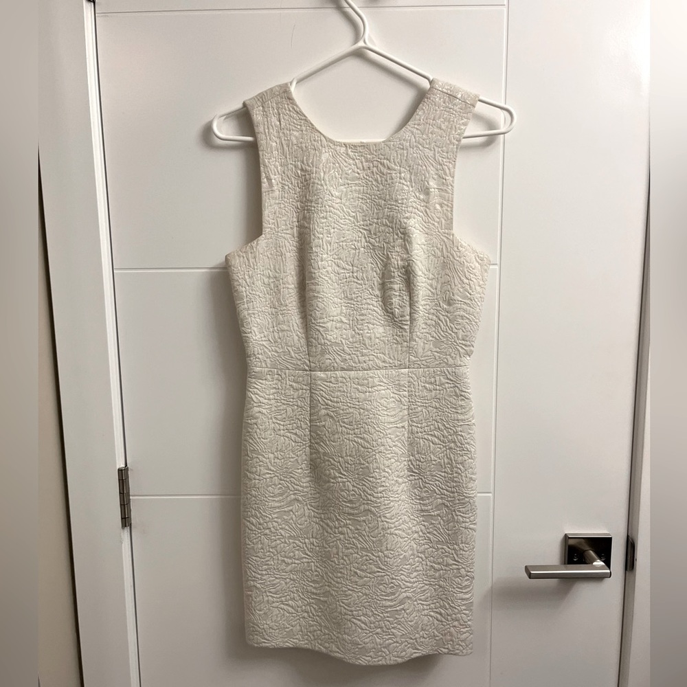 White printed mini dress